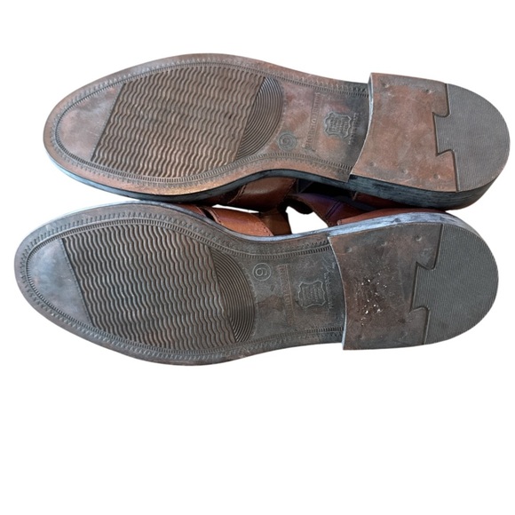 Giorgio Brutini Brown Leather Fisherman Sandals Made In Brazil Size 9 - Picture 6 of 10